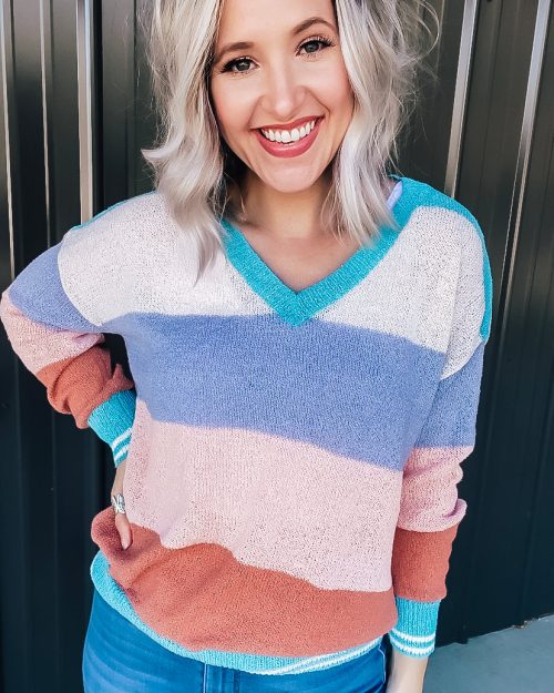 Take Me Away Turquoise Sweater