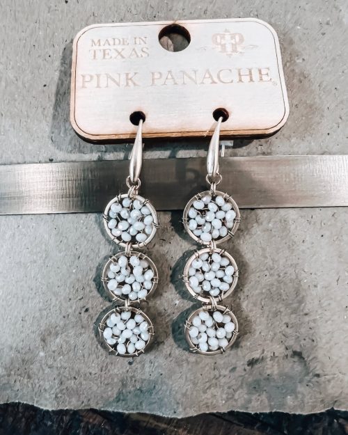 Pink Panache Triple Dot Earrings