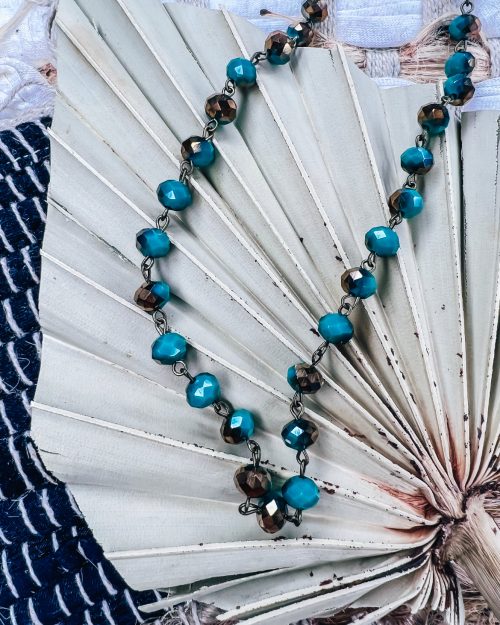 Blue & Brown Mix Choker