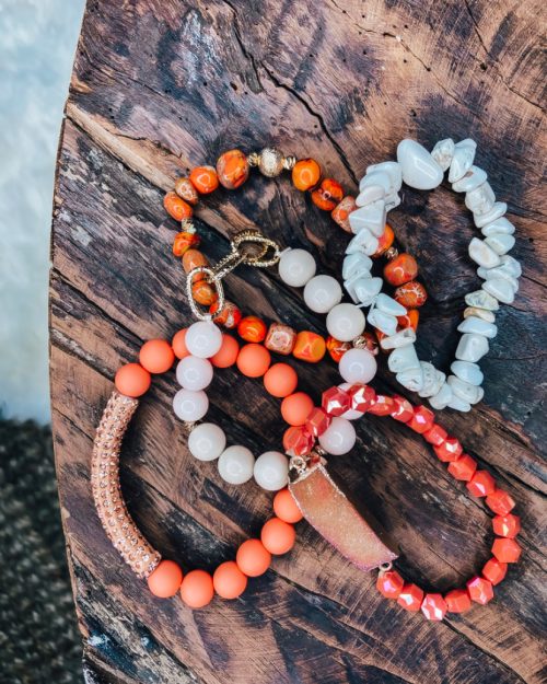 Orange Bracelet Stack