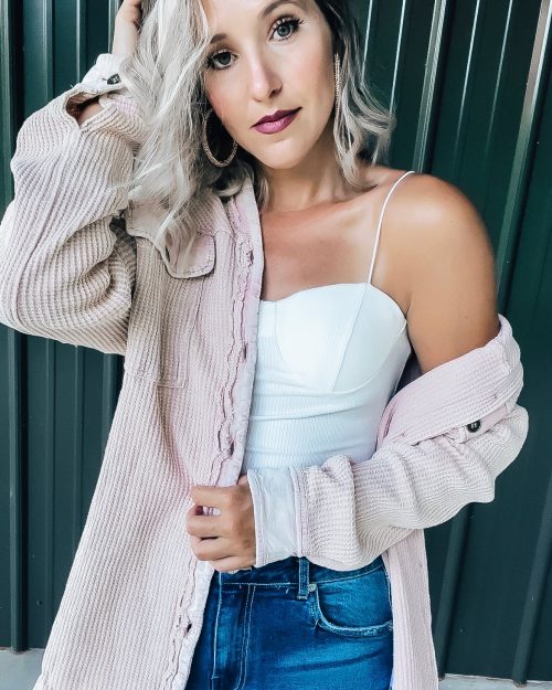 Cream Pink Flannel