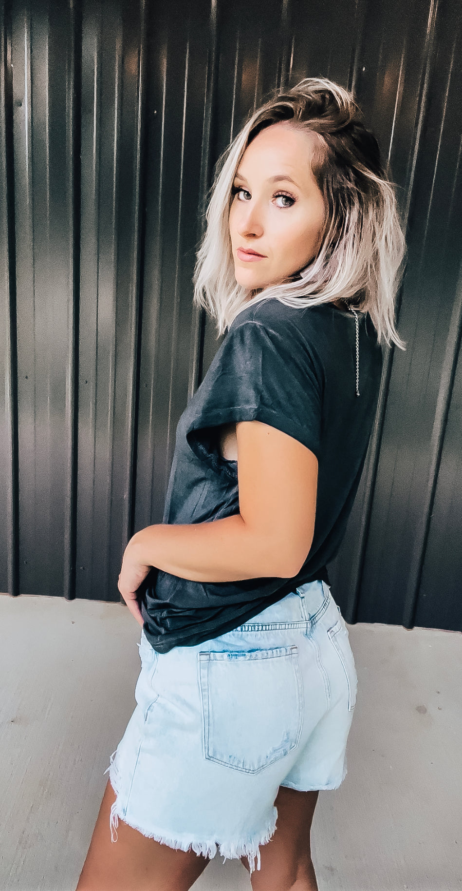 Vintage Charcoal Black Tee - Image 5