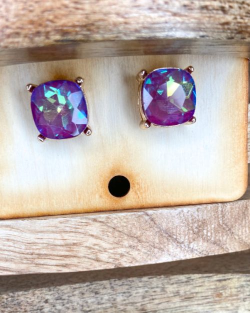 Purple Stud Earrings