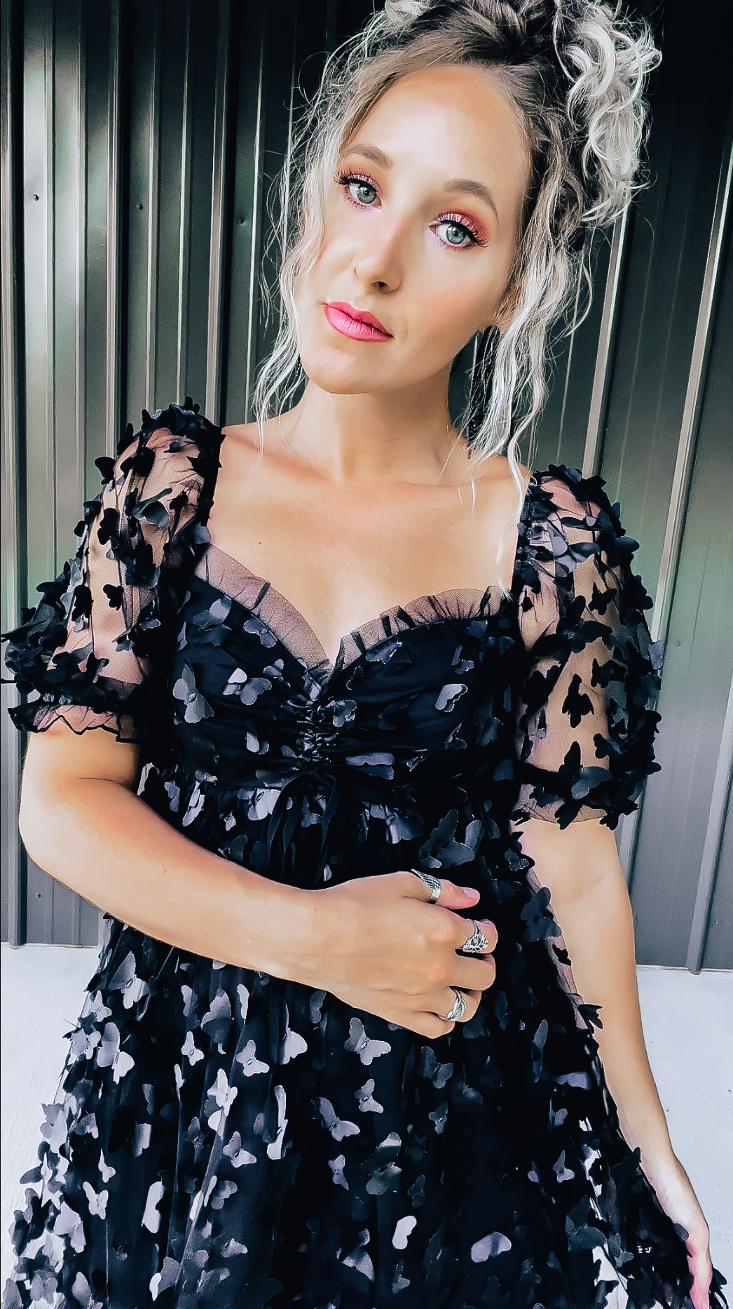 Black Butterfly Dress - Image 2