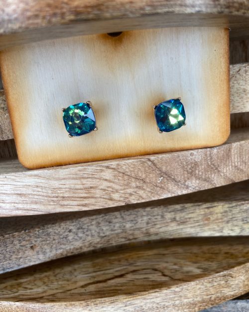 Mermaid Blue Stud Earrings
