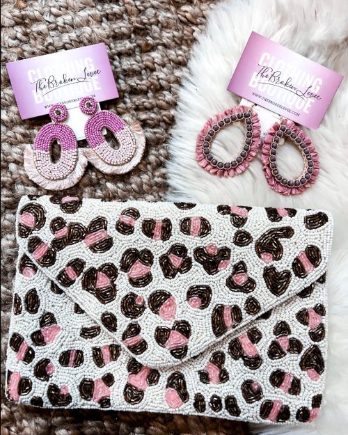 Pink Leopard Purse