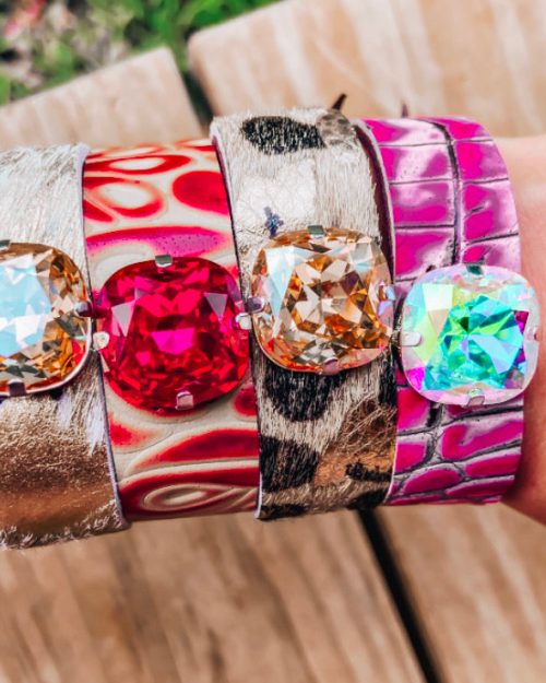 Hot Pink Alligator Cuff