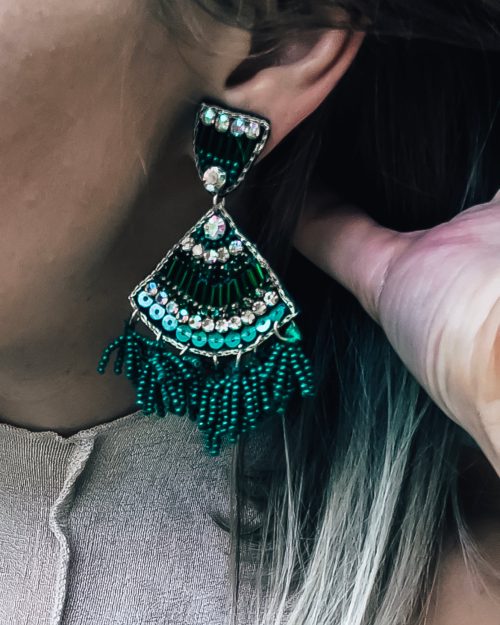 Green Symphony Earrings