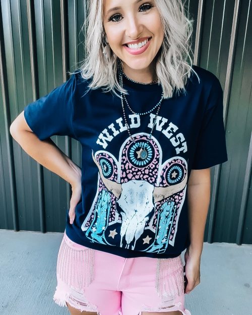 Navy Wild West Tee