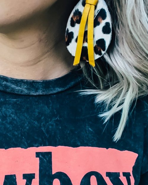 Leopard & Leather Earrings