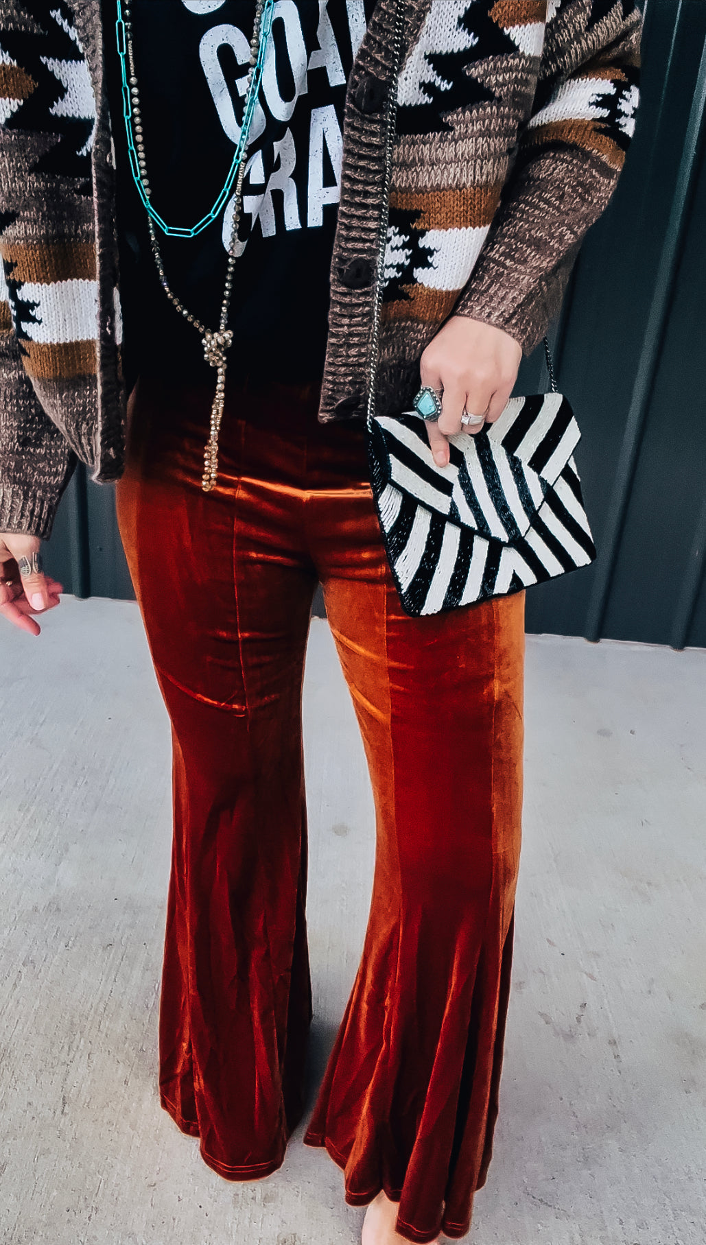 Rust Velvet Flares - Image 3