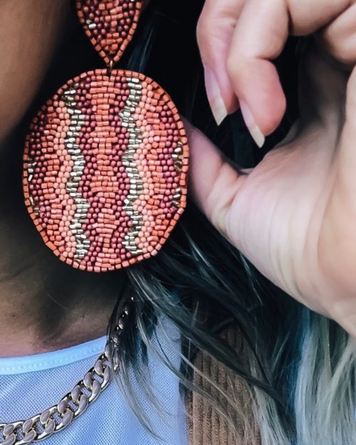 Orange Peach Earrings