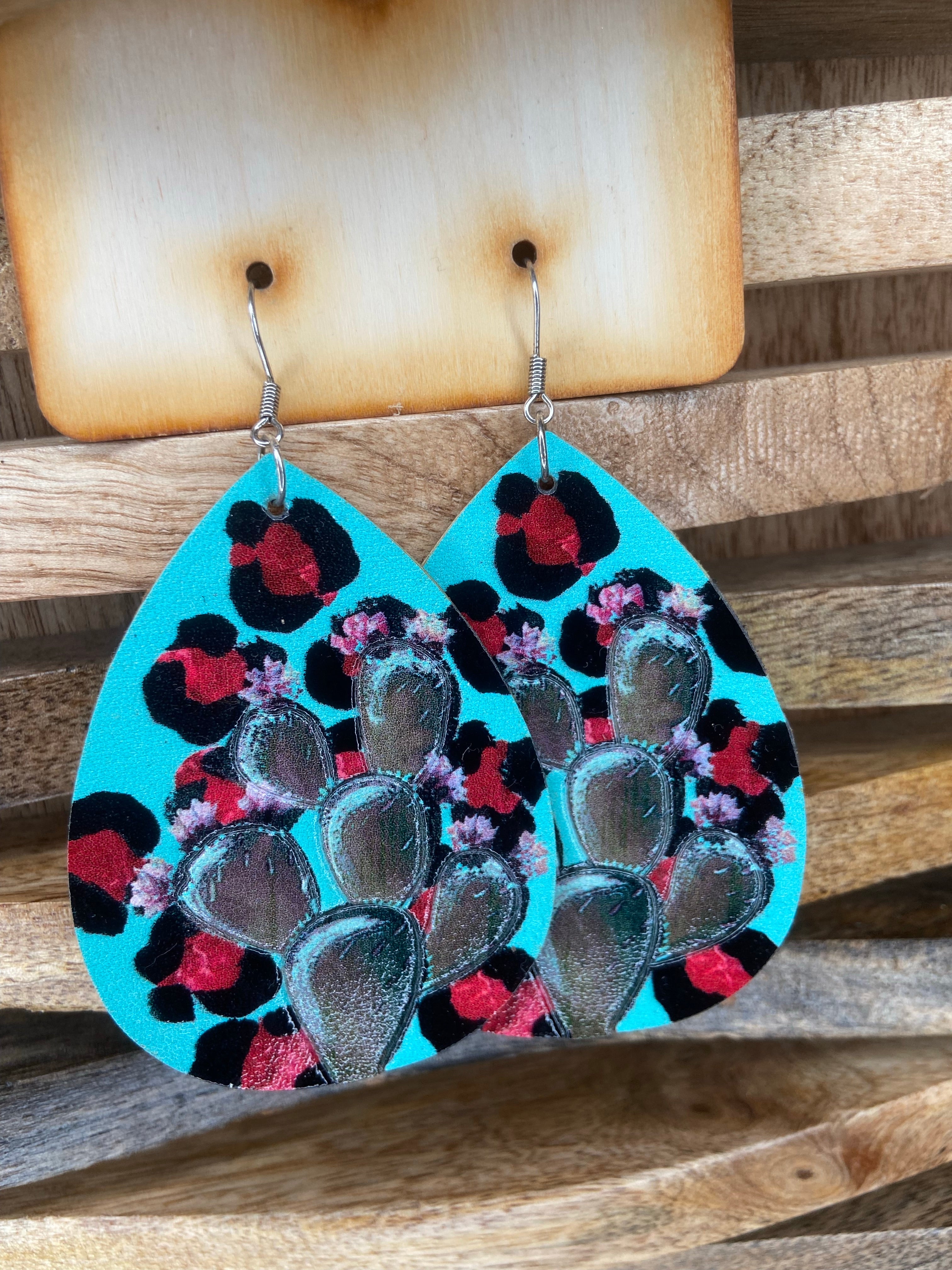 Leopard Turquoise Earrings