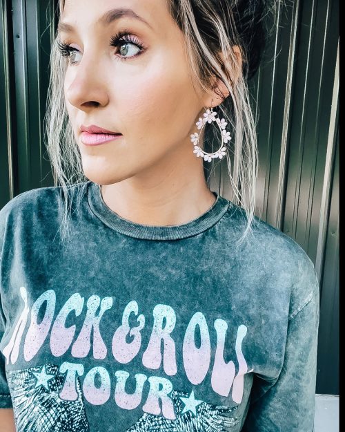 Soft Pink Flower Earrings