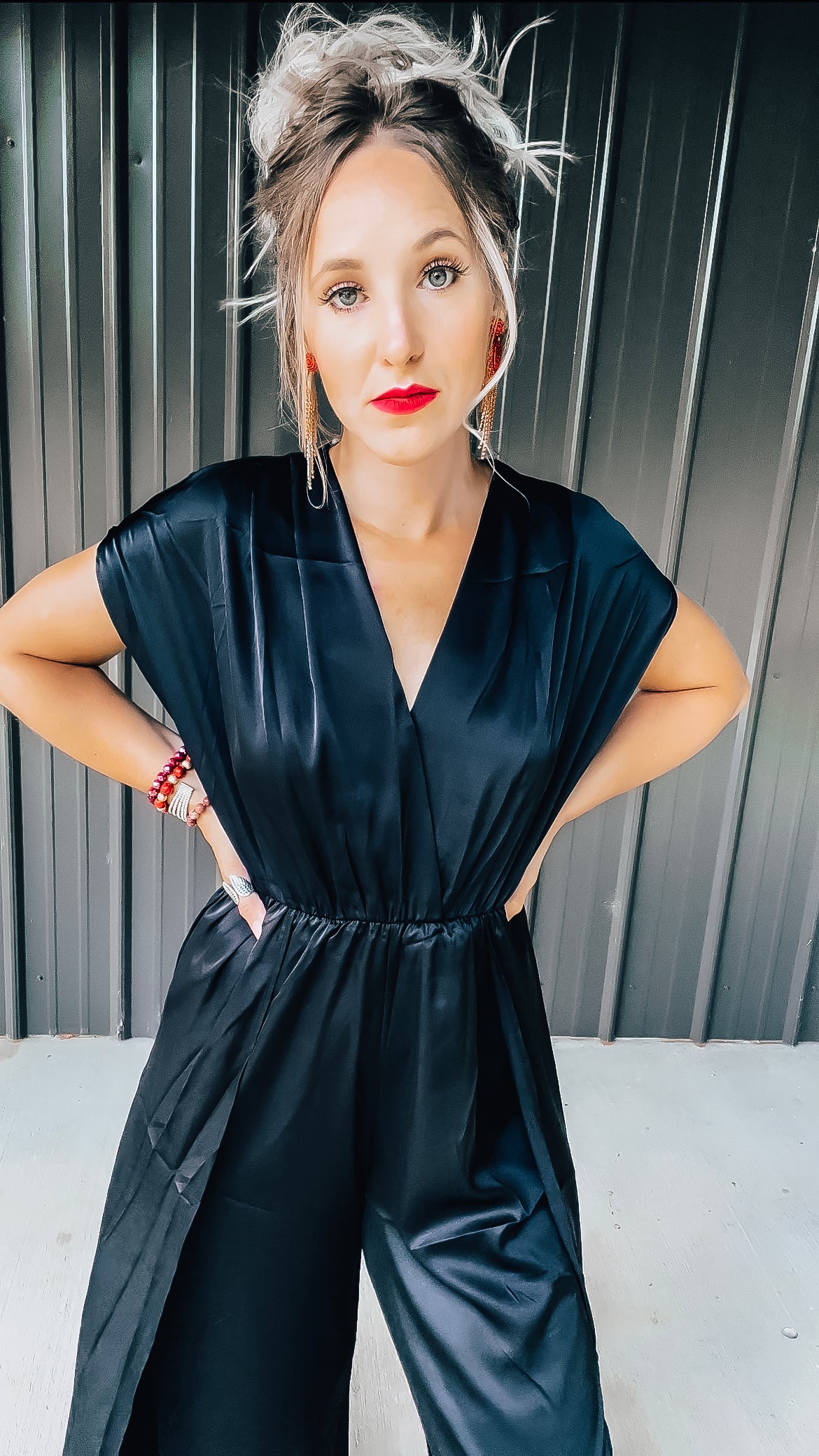 Black Slit Jumpsuit - Image 6