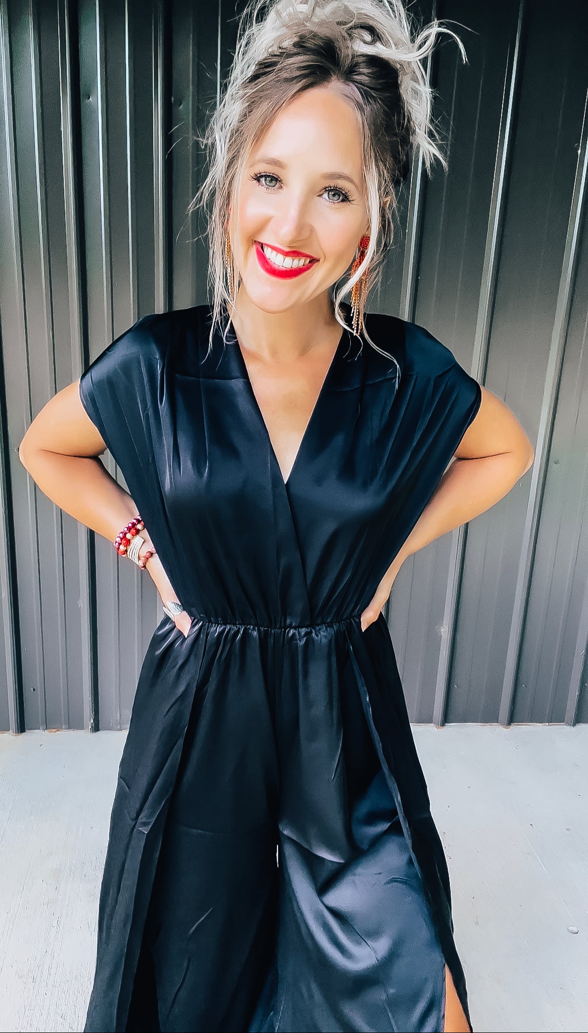 Black Slit Jumpsuit - Image 7