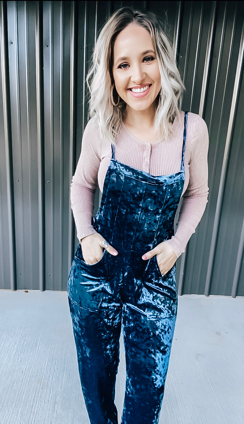 Blue Velvet Overalls - Image 3