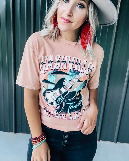 Coral Nashville Music City Tee