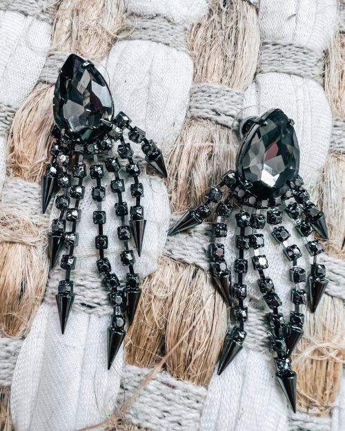 Charcoal Spike Earrings
