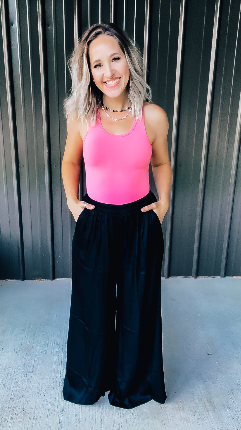 Black Wide Leg Dress Pants - Image 7
