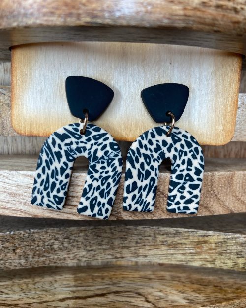 Black & Tan Leopard Earrings