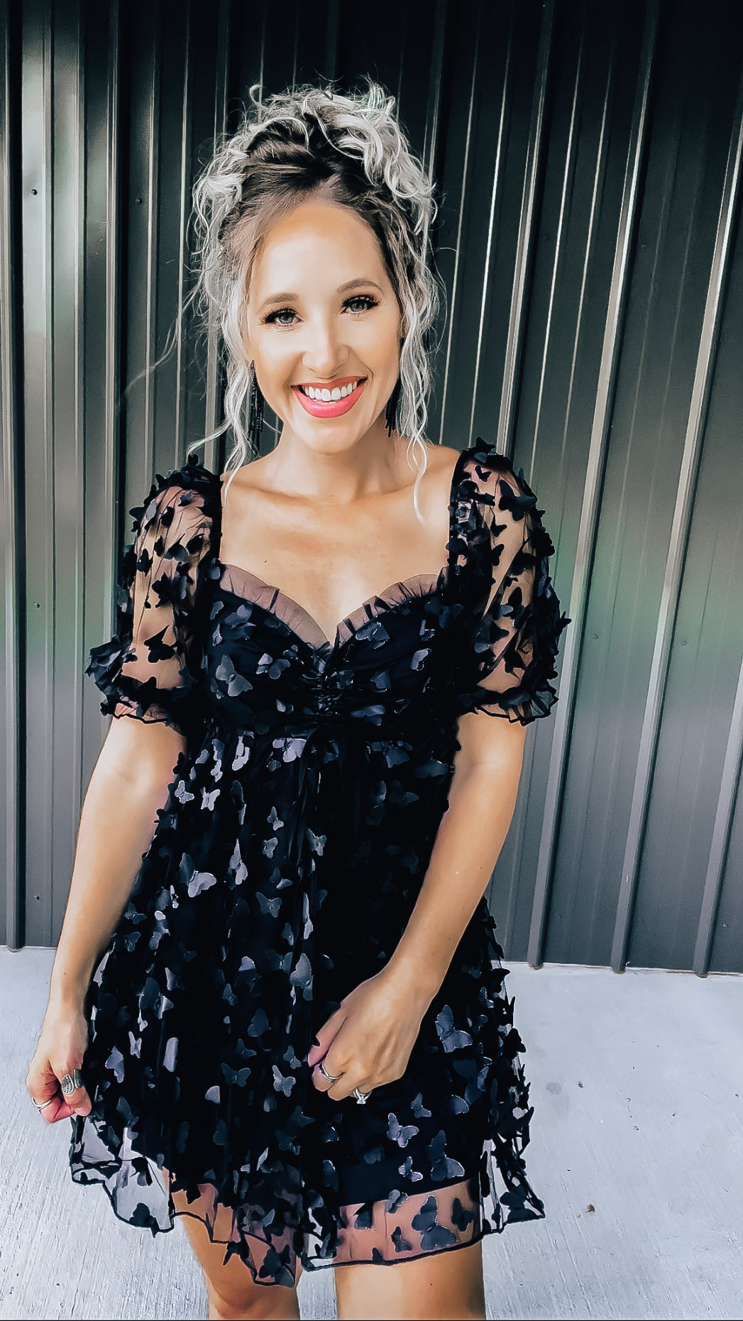 Black Butterfly Dress - Image 16