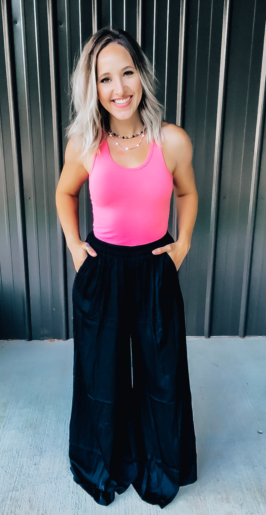 Black Wide Leg Dress Pants - Image 5