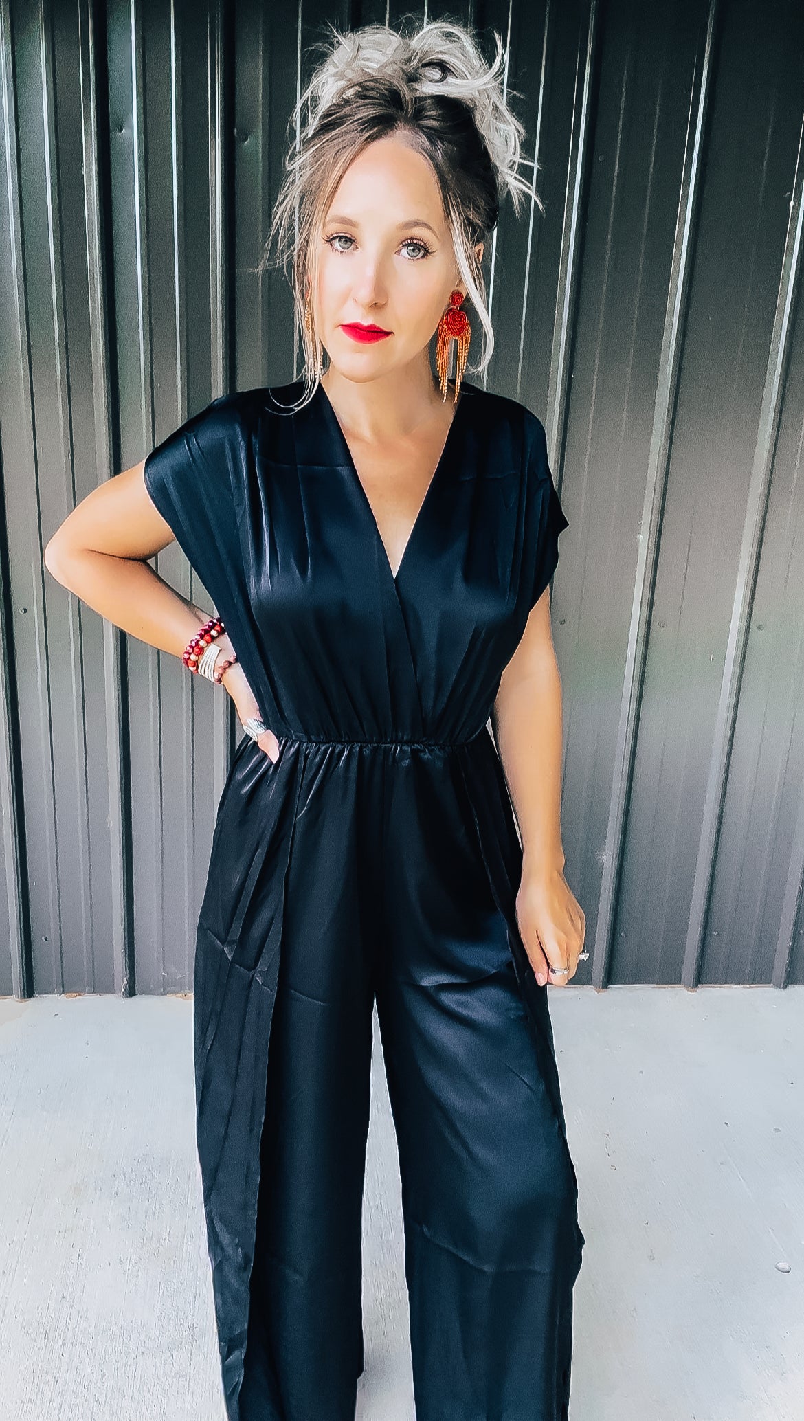 Black Slit Jumpsuit - Image 12