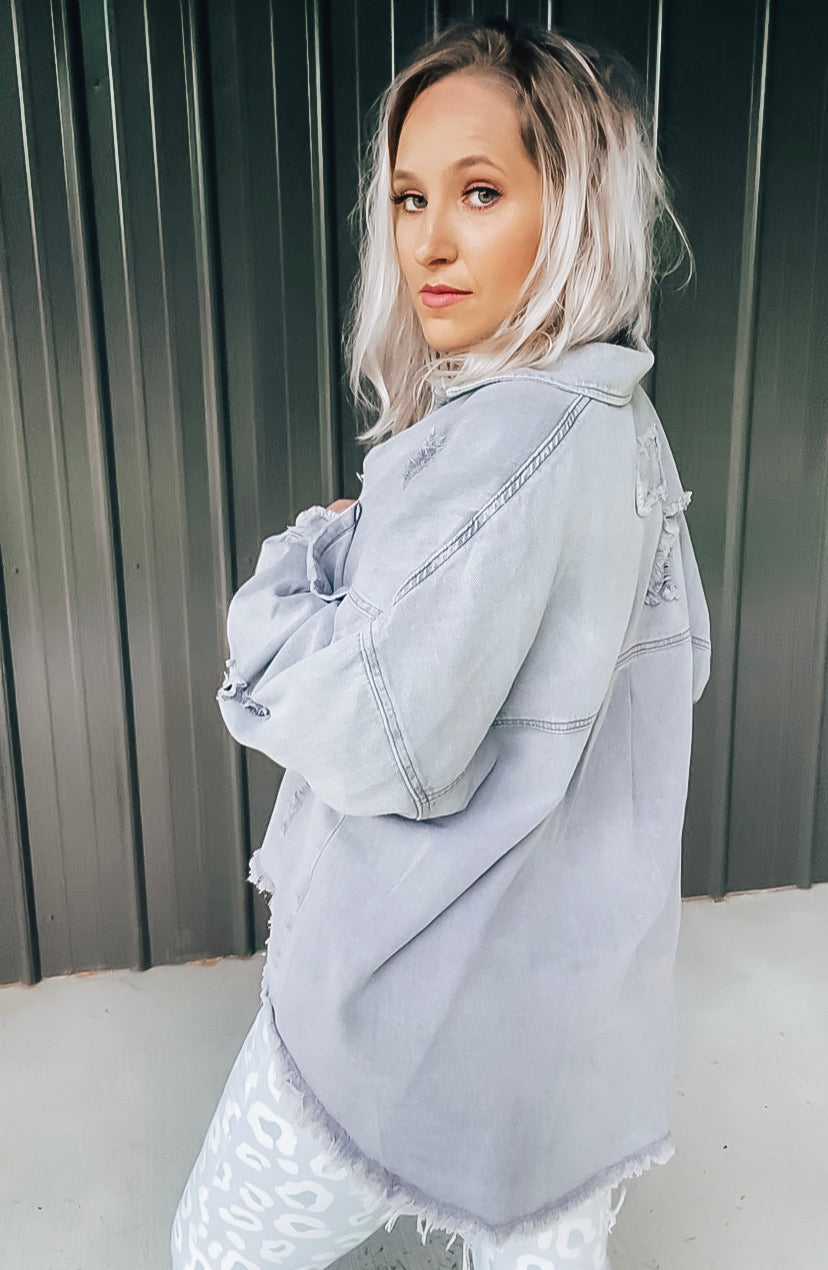 Grey Denim Shacket - Image 7