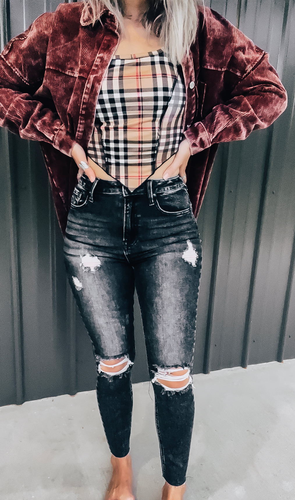 Charcoal Black Skinny Jeans - Image 5