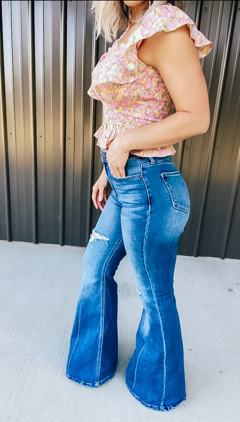 True Blue Denim Flares - Image 6