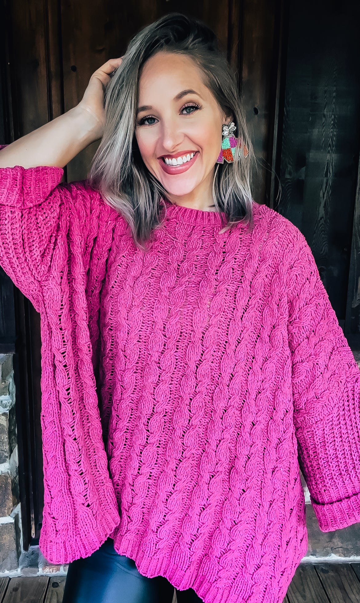 Pink Soft Tunic Sweater