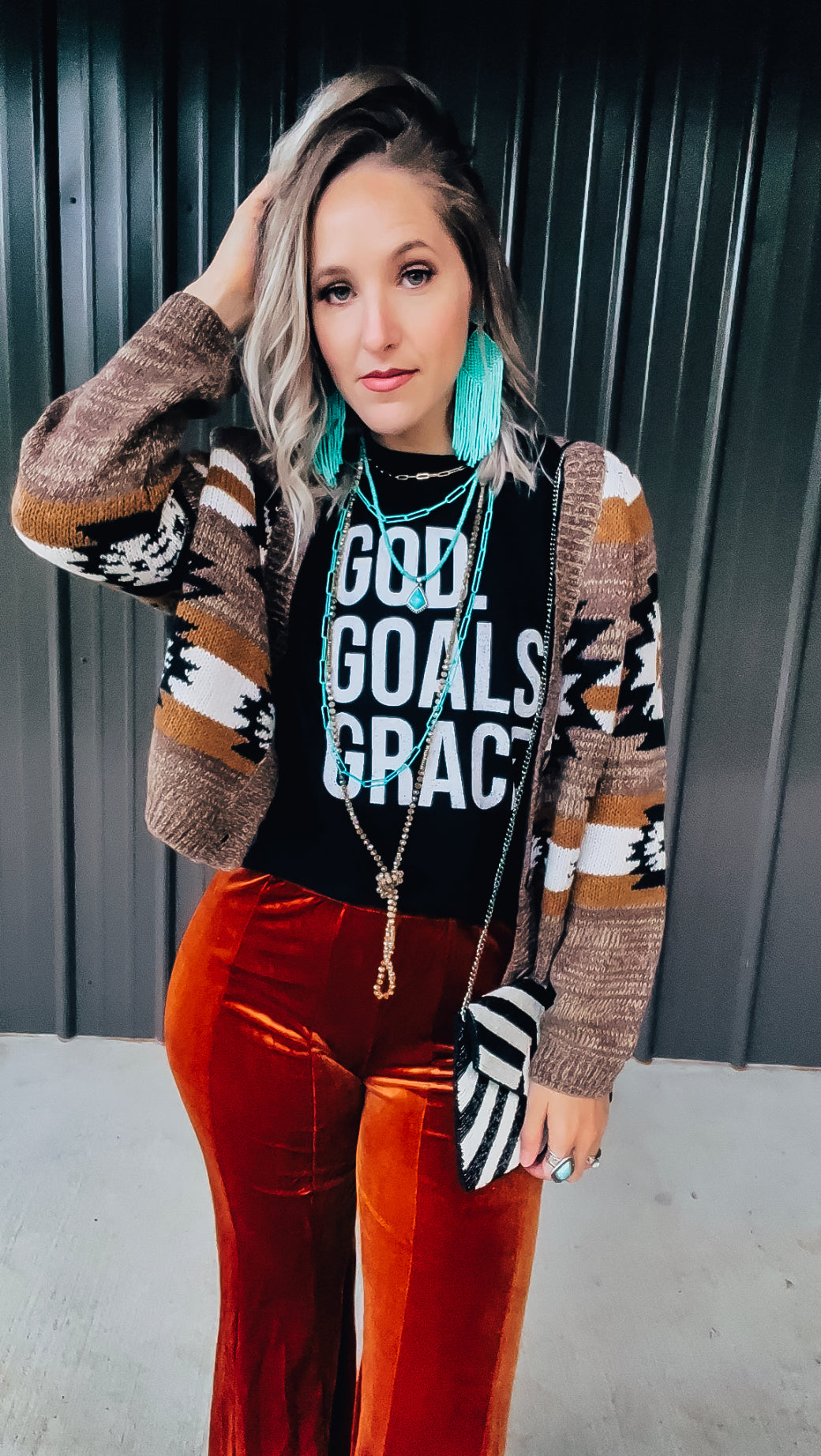 Rust Velvet Flares