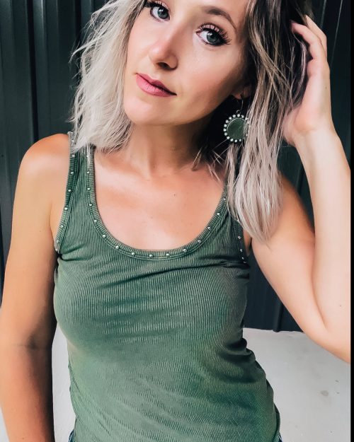 Green Studded Tank