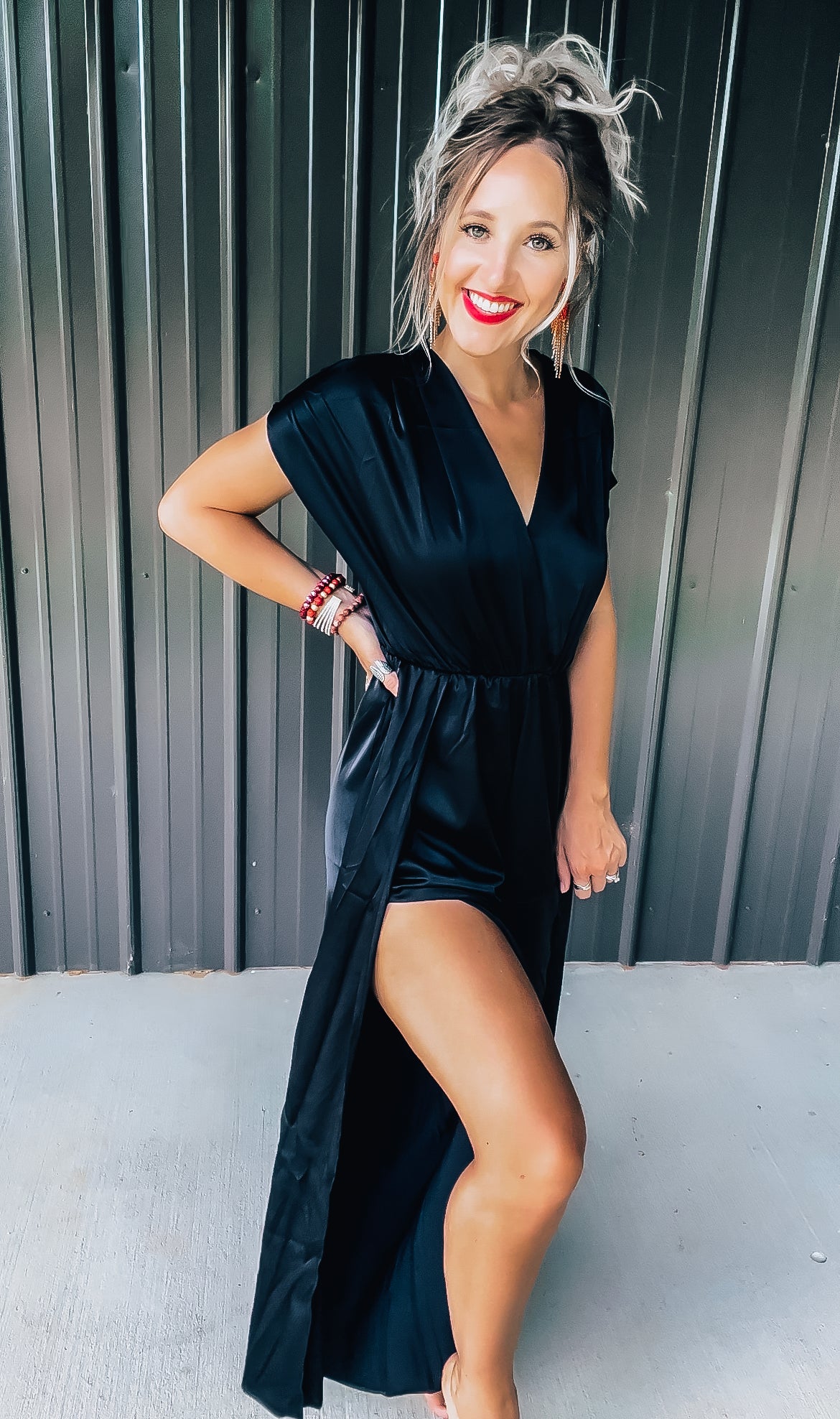 Black Slit Jumpsuit - Image 5