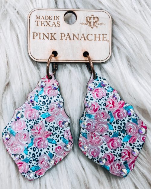 Leopard Vintage Pink Panache Earrings