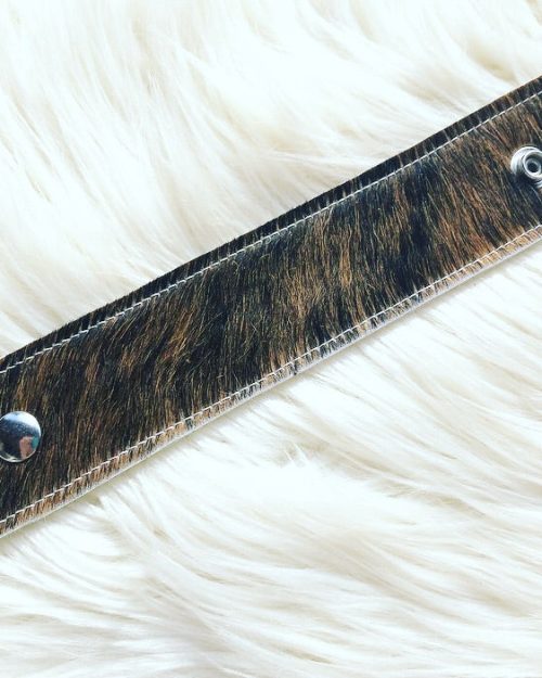 Black & Brown Hide Cuff