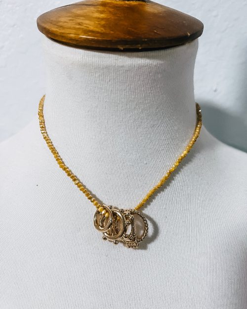 Mustard Charm Necklace