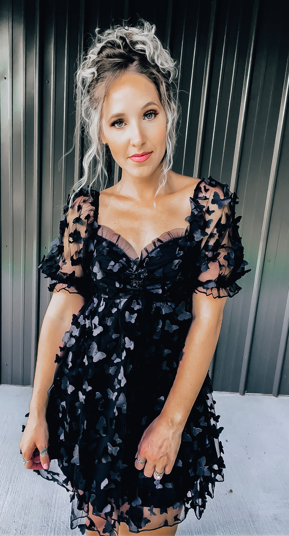 Black Butterfly Dress - Image 3