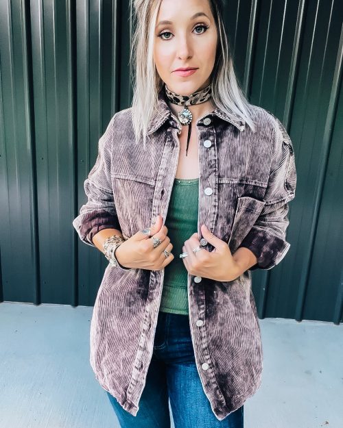 Brown Corduroy Shacket