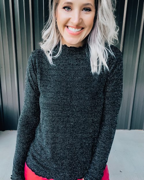 Black & Silver Top
