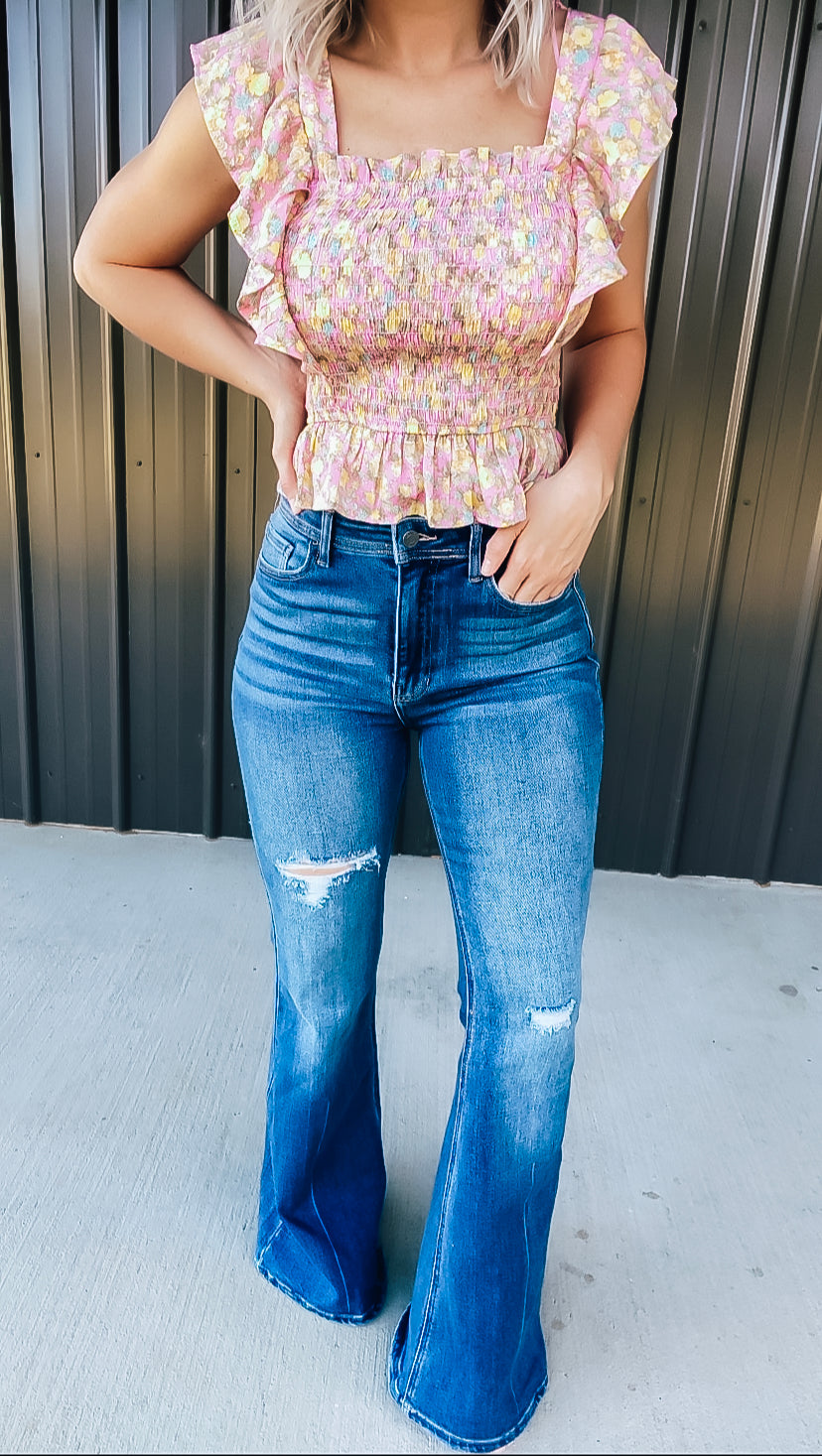 True Blue Denim Flares