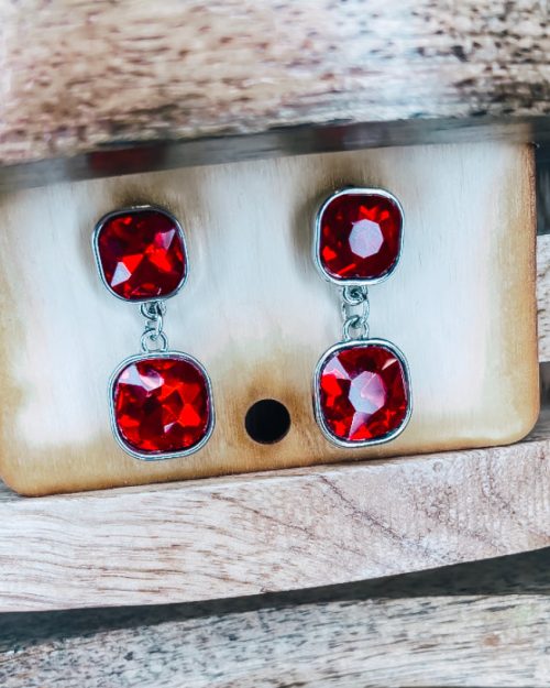 Red Drop Earrings