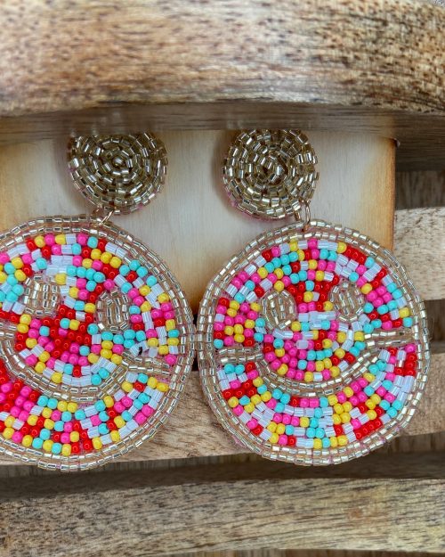 Confetti Happy Face Earrings