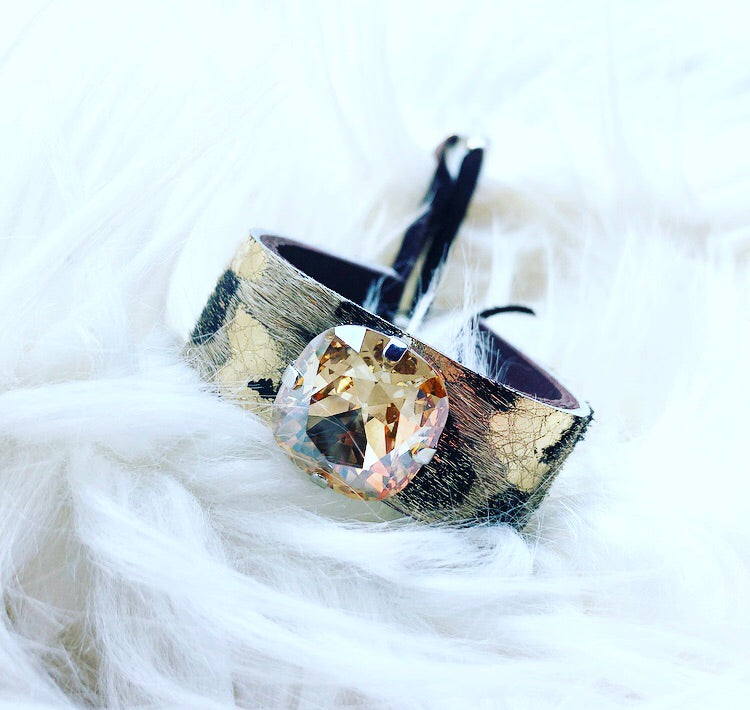 Gold Leopard Cuff