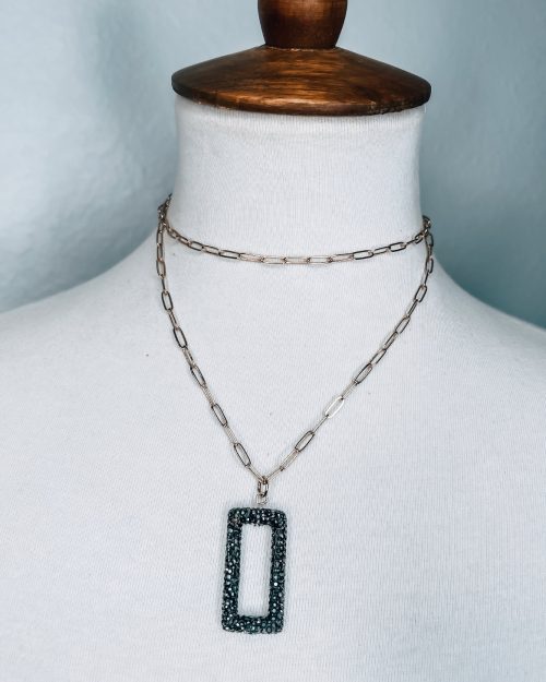 Charcoal Charm Necklace