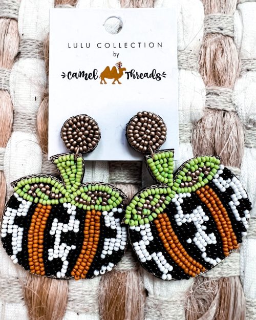 Leopard Pumpkin Earrings