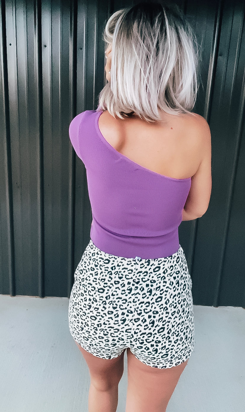 Leopard Denim Shorts - Image 2