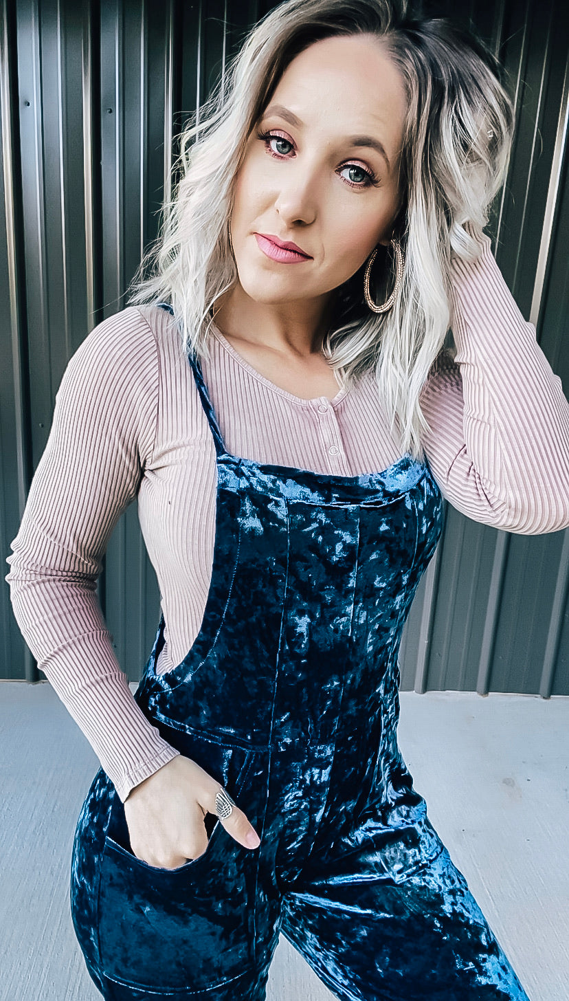 Blue Velvet Overalls - Image 7