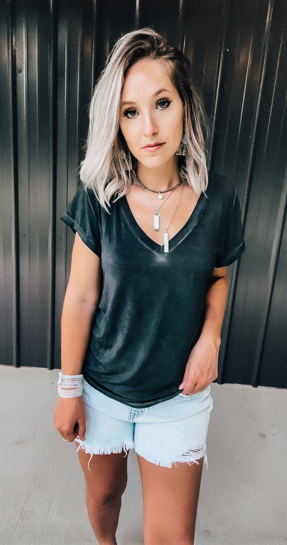 Vintage Charcoal Black Tee - Image 4